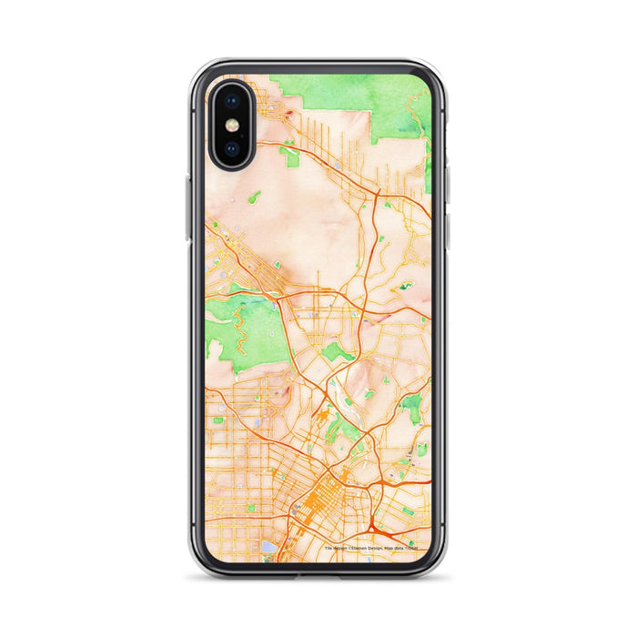 Custom Glendale California Map Phone Case in Watercolor