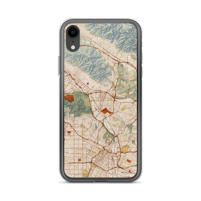 Custom Glendale California Map Phone Case in Woodblock