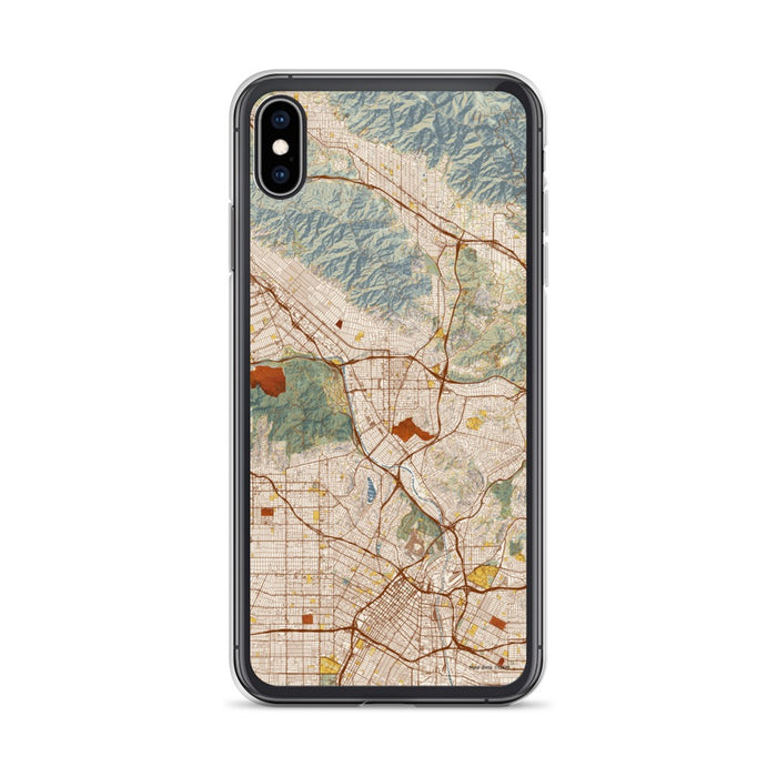 Custom Glendale California Map Phone Case in Woodblock