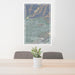 24x36 Glendora California Map Print Portrait Orientation in Afternoon Style Behind 2 Chairs Table and Potted Plant
