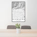 24x36 Glendora California Map Print Portrait Orientation in Classic Style Behind 2 Chairs Table and Potted Plant