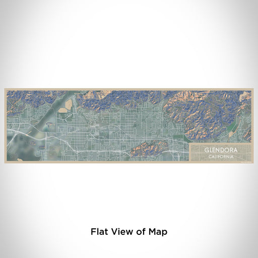 Flat View of Map Custom Glendora California Map Enamel Mug in Afternoon
