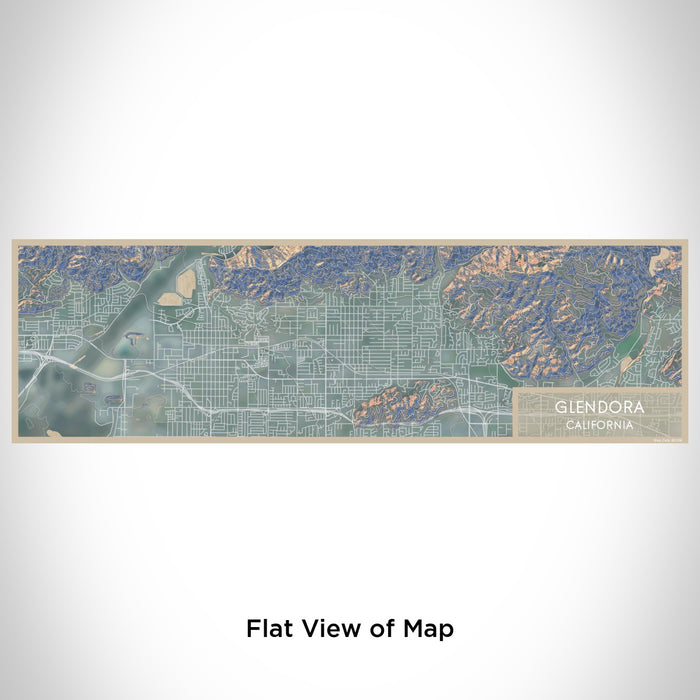 Flat View of Map Custom Glendora California Map Enamel Mug in Afternoon