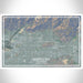 Glendora California Map Print Landscape Orientation in Afternoon Style With Shaded Background