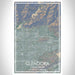 Glendora California Map Print Portrait Orientation in Afternoon Style With Shaded Background