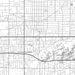 Glendora California Map Print in Classic Style Zoomed In Close Up Showing Details