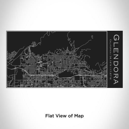 Rendered View of Glendora California Map Engraving on 17oz Stainless Steel Insulated Cola Bottle in Black