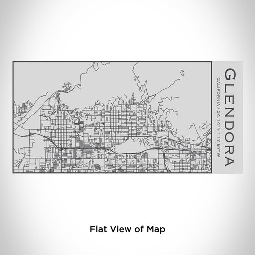 Rendered View of Glendora California Map Engraving on 17oz Stainless Steel Insulated Cola Bottle