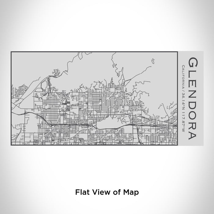 Rendered View of Glendora California Map Engraving on 17oz Stainless Steel Insulated Cola Bottle