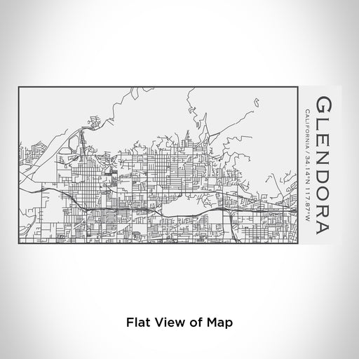 Rendered View of Glendora California Map Engraving on 17oz Stainless Steel Insulated Cola Bottle in White