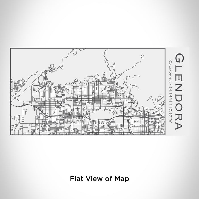 Rendered View of Glendora California Map Engraving on 17oz Stainless Steel Insulated Cola Bottle in White