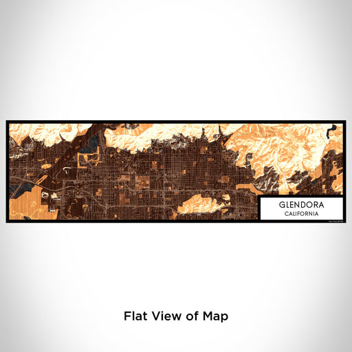 Flat View of Map Custom Glendora California Map Enamel Mug in Ember