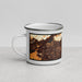 Left View Custom Glendora California Map Enamel Mug in Ember