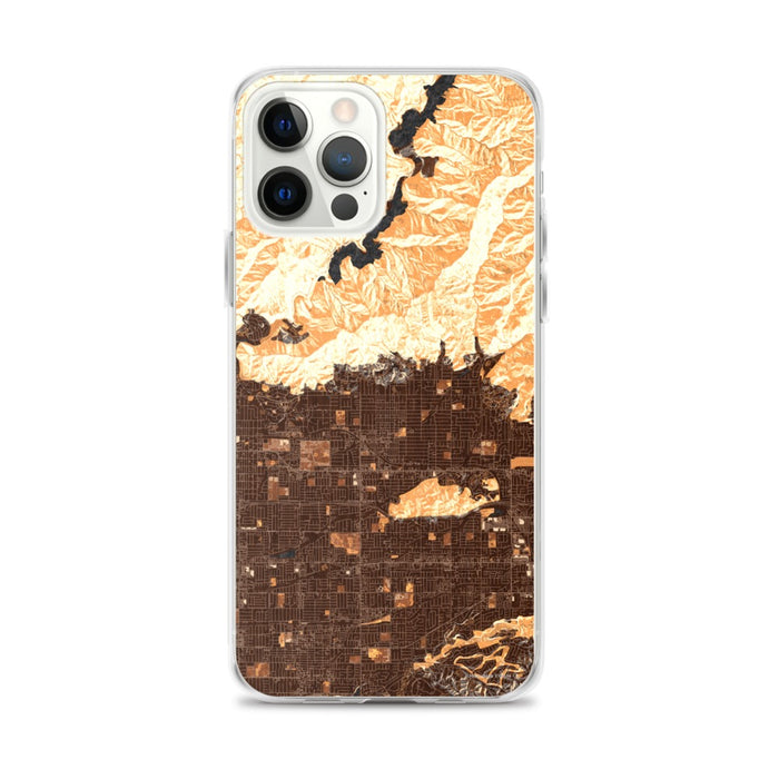 Custom iPhone 12 Pro Max Glendora California Map Phone Case in Ember