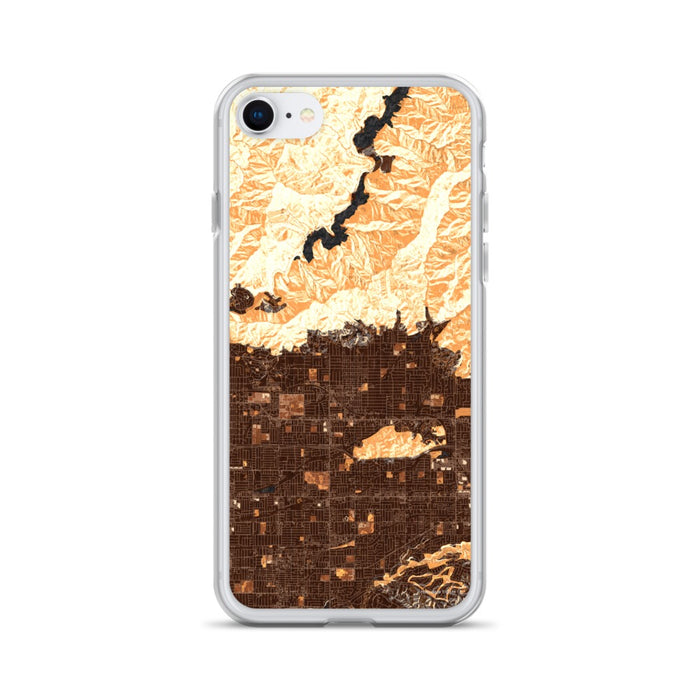 Custom iPhone SE Glendora California Map Phone Case in Ember
