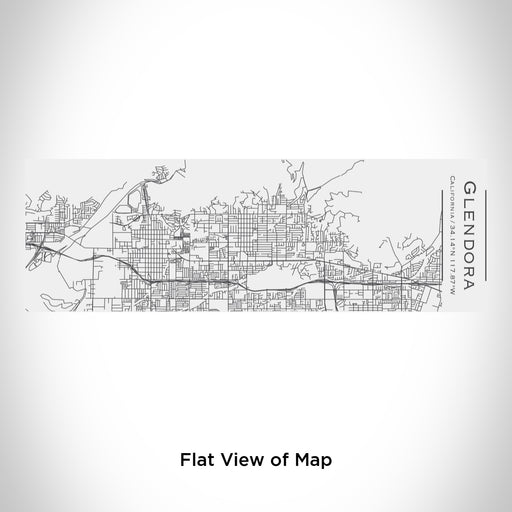 Rendered View of Glendora California Map Engraving on 10oz Stainless Steel Insulated Cup with Sliding Lid in White
