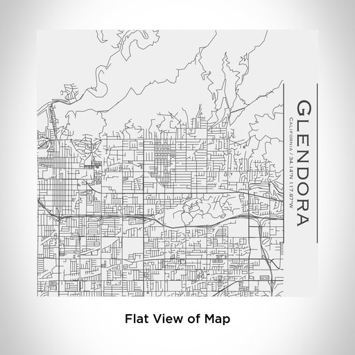 Rendered View of Glendora California Map Engraving on 17oz Stainless Steel Insulated Tumbler in White