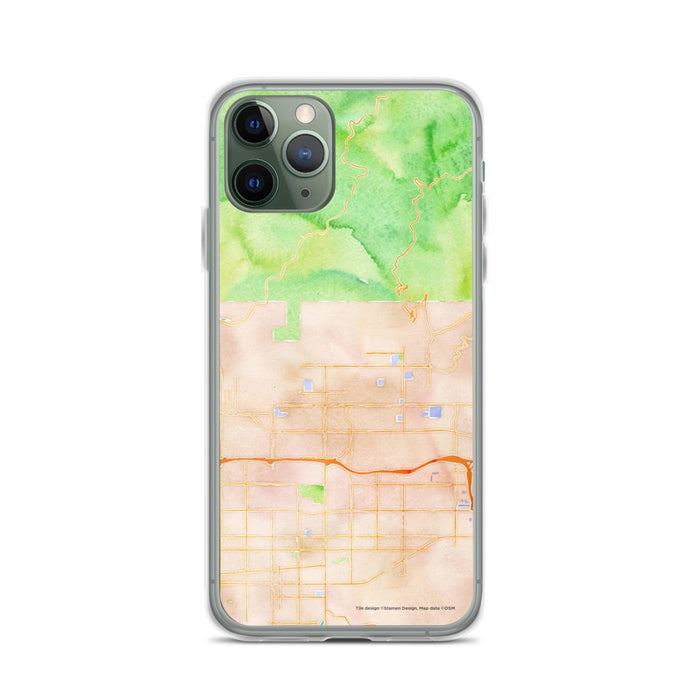 Custom iPhone 11 Pro Glendora California Map Phone Case in Watercolor