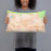 Person holding 20x12 Custom Glendora California Map Throw Pillow in Watercolor