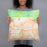 Person holding 18x18 Custom Glendora California Map Throw Pillow in Watercolor