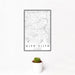 12x18 Glen Ellyn Illinois Map Print Portrait Orientation in Classic Style With Small Cactus Plant in White Planter