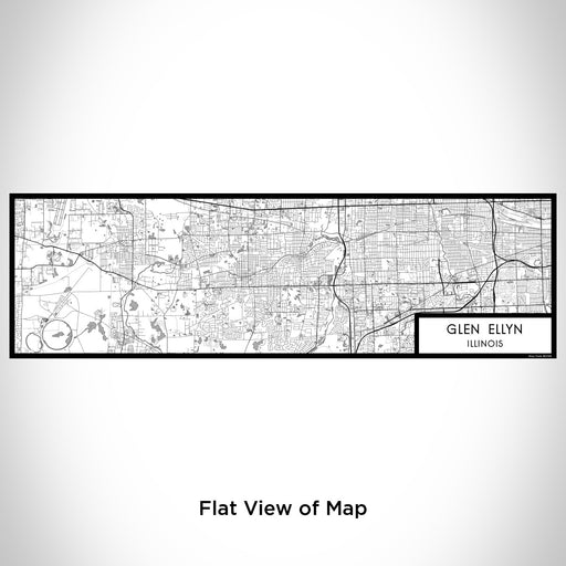 Flat View of Map Custom Glen Ellyn Illinois Map Enamel Mug in Classic