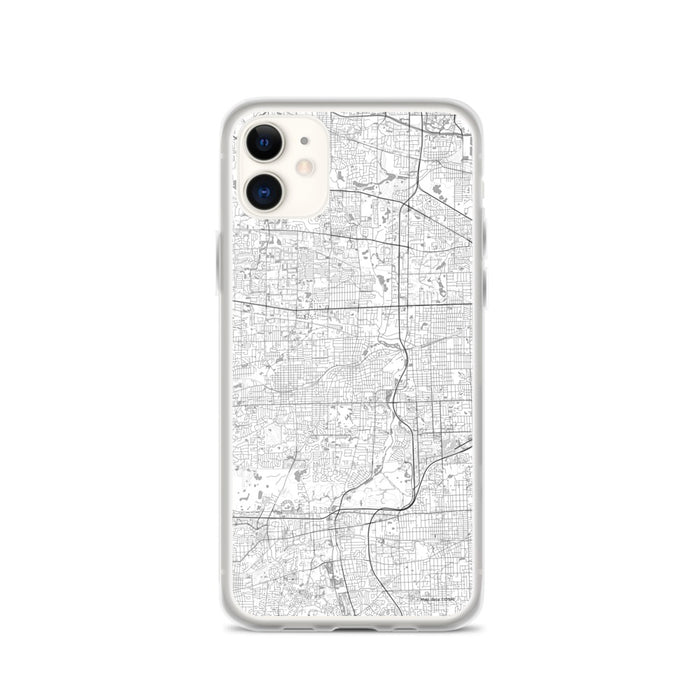 Custom Glen Ellyn Illinois Map Phone Case in Classic