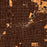Glen Ellyn Illinois Map Print in Ember Style Zoomed In Close Up Showing Details