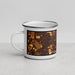 Left View Custom Glen Ellyn Illinois Map Enamel Mug in Ember
