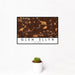 12x18 Glen Ellyn Illinois Map Print Landscape Orientation in Ember Style With Small Cactus Plant in White Planter