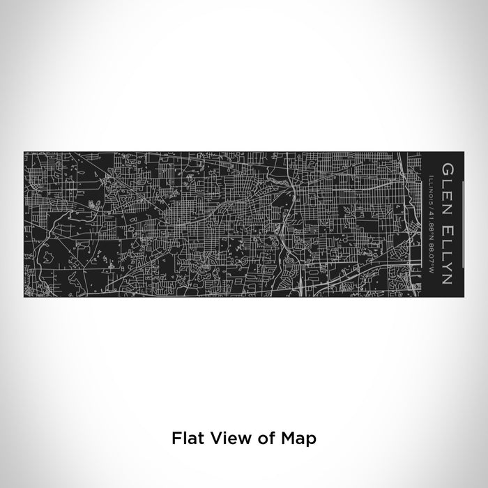 Rendered View of Glen Ellyn Illinois Map Engraving on 10oz Stainless Steel Insulated Cup with Sliding Lid in Black