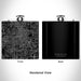 Rendered View of Glen Ellyn Illinois Map Engraving on 6oz Stainless Steel Flask in Black