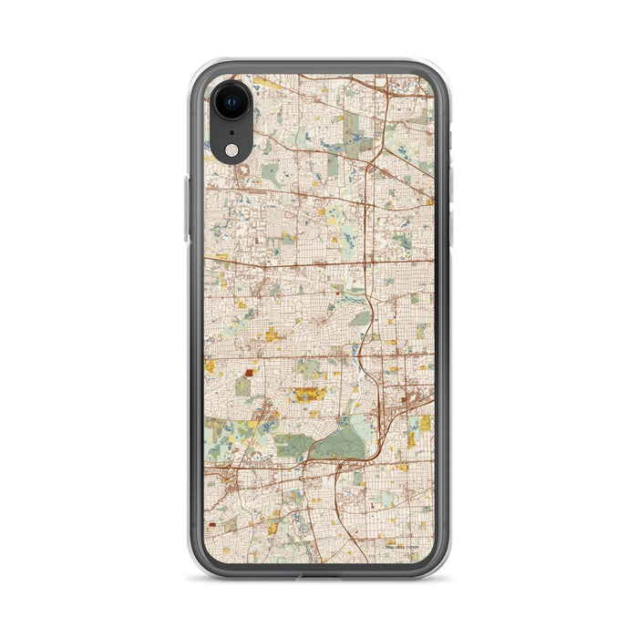 Custom Glen Ellyn Illinois Map Phone Case in Woodblock