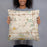 Person holding 18x18 Custom Glen Ellyn Illinois Map Throw Pillow in Woodblock