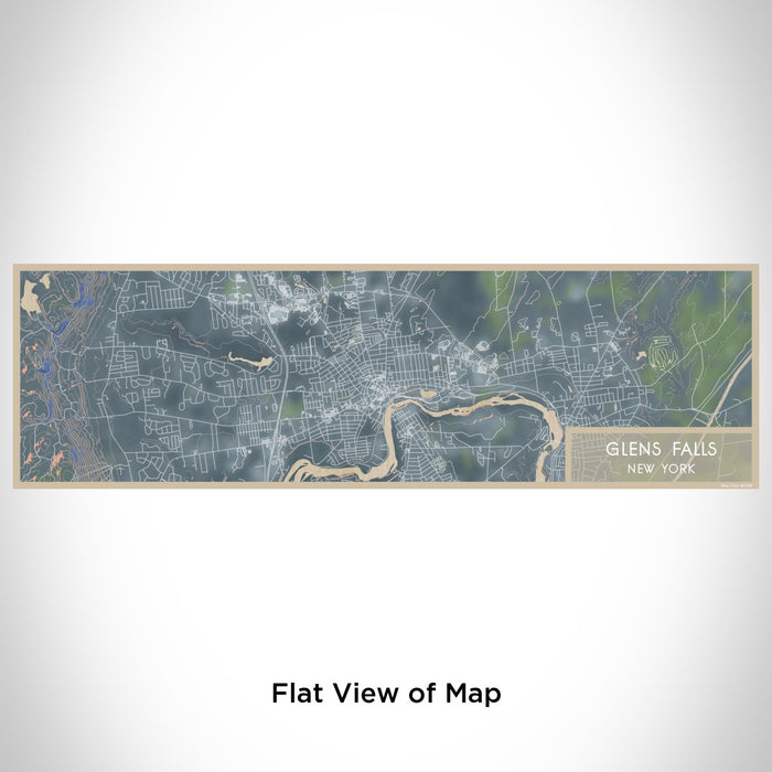 Flat View of Map Custom Glens Falls New York Map Enamel Mug in Afternoon