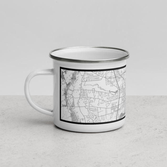 Left View Custom Glens Falls New York Map Enamel Mug in Classic