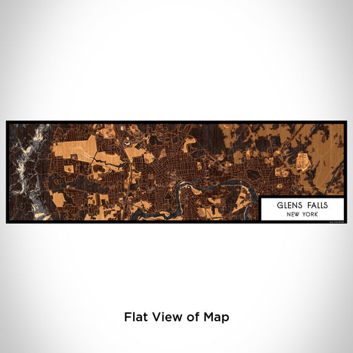Flat View of Map Custom Glens Falls New York Map Enamel Mug in Ember