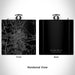 Rendered View of Glens Falls New York Map Engraving on 6oz Stainless Steel Flask in Black