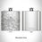 Rendered View of Glens Falls New York Map Engraving on 6oz Stainless Steel Flask