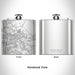 Rendered View of Glens Falls New York Map Engraving on 6oz Stainless Steel Flask