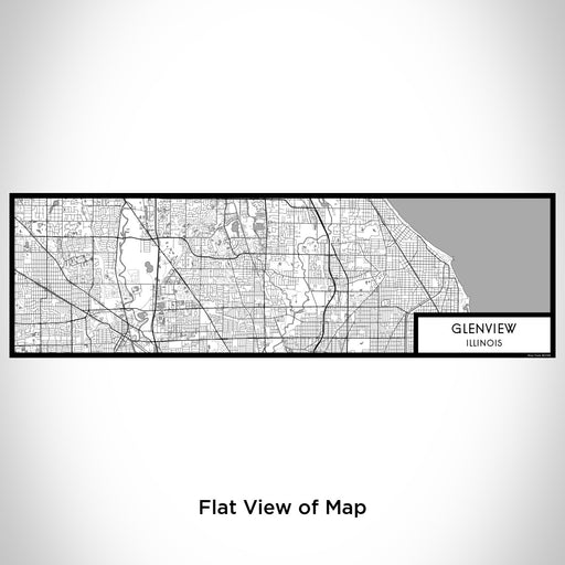 Flat View of Map Custom Glenview Illinois Map Enamel Mug in Classic