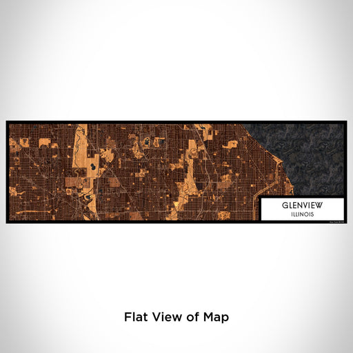 Flat View of Map Custom Glenview Illinois Map Enamel Mug in Ember