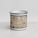 Front View Custom Glenview Illinois Map Enamel Mug in Woodblock