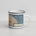Right View Custom Glenview Illinois Map Enamel Mug in Woodblock