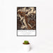 12x18 Glenwood Springs Colorado Map Print Portrait Orientation in Ember Style With Small Cactus Plant in White Planter