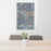 24x36 Glenwood Springs Colorado Map Print Portrait Orientation in Afternoon Style Behind 2 Chairs Table and Potted Plant