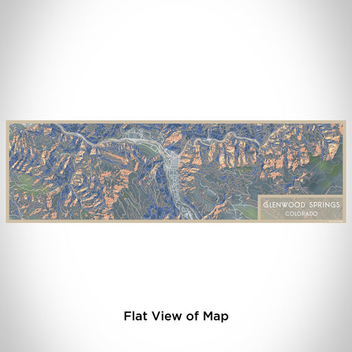 Flat View of Map Custom Glenwood Springs Colorado Map Enamel Mug in Afternoon