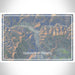 Glenwood Springs Colorado Map Print Landscape Orientation in Afternoon Style With Shaded Background