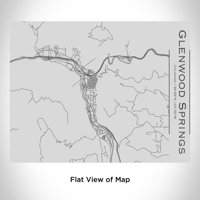 Rendered View of Glenwood Springs Colorado Map Engraving on 20oz Stainless Steel Insulated Bottle with Bamboo Top