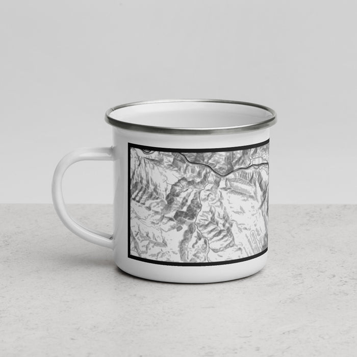 Left View Custom Glenwood Springs Colorado Map Enamel Mug in Classic
